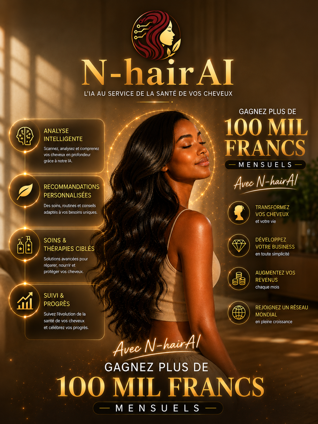 N-hairAI — Gagnez plus de 100 mil francs mensuels.